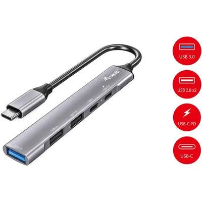 EQUIP 128962 5-Port USB 3.0/2.0 Hub mit USB-C 100W USB PD