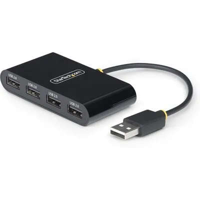 StarTech.com 4-Port USB 2.0 Hub, 4x USB-A, 480Mbps, Überstromschutz (OCP)
