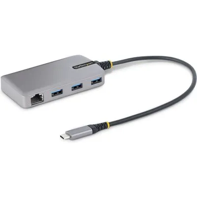 StarTech.com 3-Port USB C Hub 3x USB-A 3.0 5Gbit/s, Gigabit Ethernet
