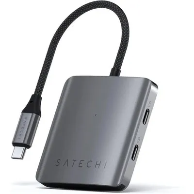 Satechi USB-C PD (1x 75W) 4-Port Hub Space Grau