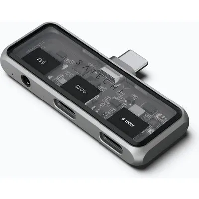Satechi Mobile XR Hub 2-Port USB-C (1x 100W PD) mit 3,5mm Audio Space Grau
