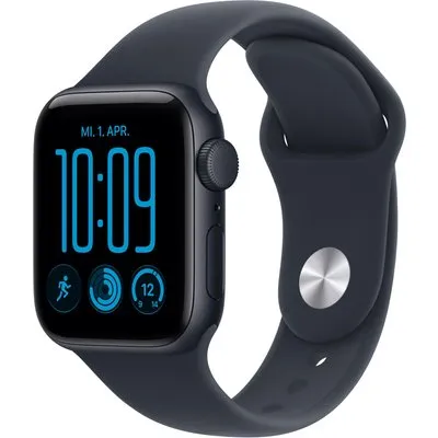 Apple Watch SE 3 GPS 40mm Midnight Aluminium Case with Navy Blue Sport Band - M/L