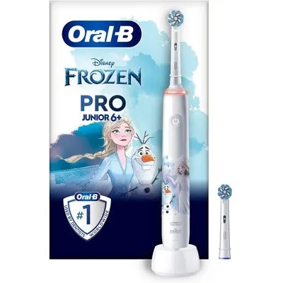 Oral-B Junior Pro Frozen Elektrische Zahnbürste für Kinder ab 6 Jahren weiß