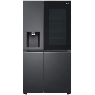 LG GSXB90MCDE InstaView Side-by-Side mit Crushed Ice Edelstahl Dark Inox Look