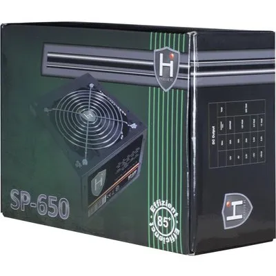 Inter-Tech HIPOWER SP-650 Netzteil 650 W 20+4 pin ATX ATX Schwarz (88882111)