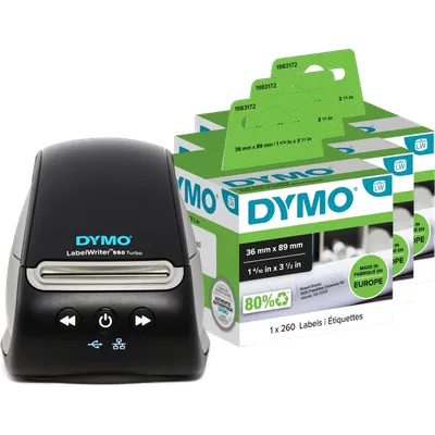 DYMO LabelWriter 550 Turbo + 3x zusätzliche Etiketten