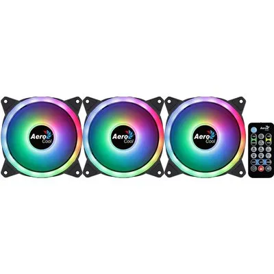 Aerocool Duo 12 Pro Computergehäuse Ventilator 12 cm Schwarz 3 Stück(e) (AEROPGSDUO12-PRO-ARG)