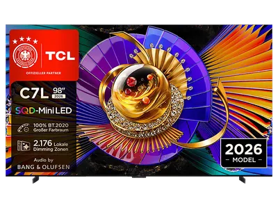 TCL 98C7L SQD-Mini LED TV (Flat, 98 Zoll / 248,92 cm, HDR 4K, SMART TV)