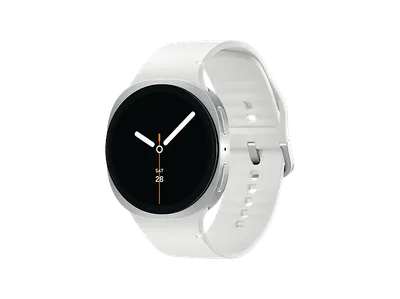 SAMSUNG Galaxy Watch 8 LTE 44 mm Smartwatch Kautschuk, 145-205 mm, Silver