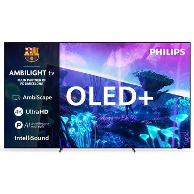 77OLED951/12 194 cm (77") OLED+ Ambilight TV, 4K Ultra HD, Smart-TV, 120 Hz, DVB-C/DVB-S2/DVB-T2 HD, Sprachsteuerung