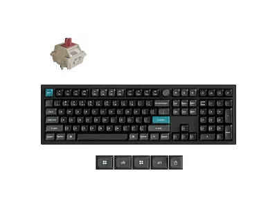 KEYCHRON Q6 Ultra 8K - Swappable RGB Backlight Full Size Mac/Win/Linux, deutsches Layout, Tastatur, Mechanisch, kabelgebunden und kabellos, Schwarz