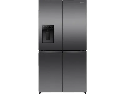 HISENSE RQ5P640SYKD Flügeltürkühlschrank (640 l, D, 1790 mm hoch, Black stainless steel)