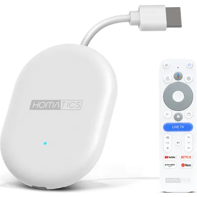 Homatics Dongle Lite 4K V2 Google TV Mediaplayer 4K UHD, WiFi, Bluetooth, Sprachfernbedienung, Dolby