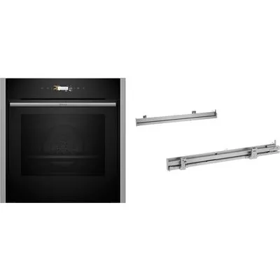 BMK5430CR Einbaubackofen bestehend aus B54CR31N0 + Z1608BX0 edelstahl, 71 l, Pizza-Stufe, schnelles Vorheizen, Hefeteig-Gärstufe, Brotback-Stufe