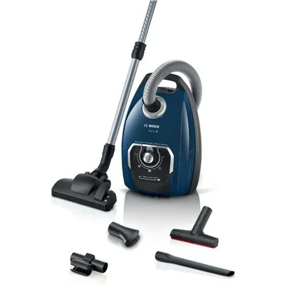 BGL8XPER Bodenstaubsauger blau, mit Beutel, 15 m Reichweite