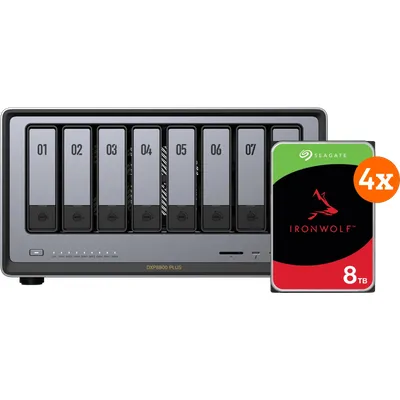 UGREEN NASync DXP8800 Plus + Seagate Ironwolf 4 TB 8er-Pack