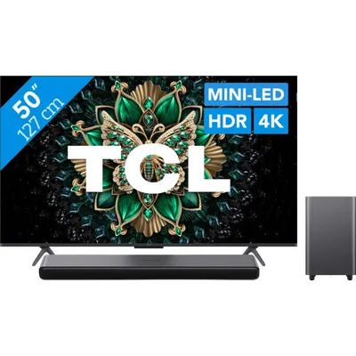 TCL 50 Zoll QD Mini LED C61K (2025) + TCL S55H 2.1 Soundbar