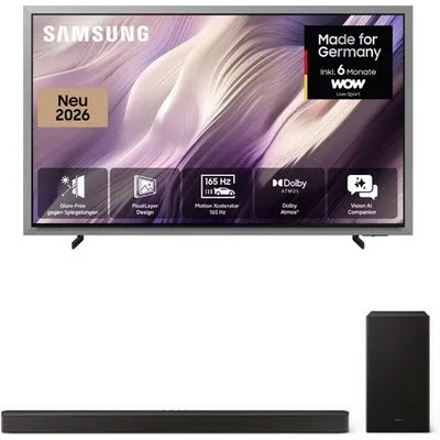 GQ65S99HAT 163 cm (65") OLED Vision AI Smart TV slate black inkl. HW-B760GF Soundbar mit Subwoofer