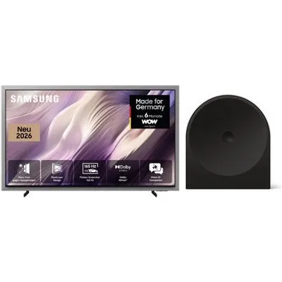 GQ65S99HAT 163 cm (65") OLED Vision AI Smart TV slate black inkl. Music Studio 5 HW-LS50H Wireless Lautsprecher schwarz