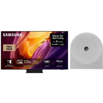 GQ65S95HFT 163 cm (65") OLED Vision AI Smart TV graphitschwarz inkl. Music Studio 5 HW-LS51H Wireless Lautsprecher weiß, 4K Ultra HD, 120 Hz