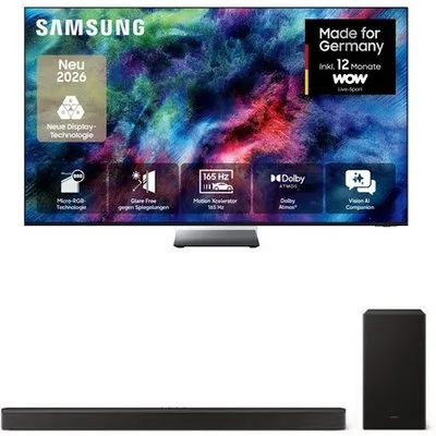 GMR75R95HAT 189 cm (75") Micro RGB Vision AI Smart TV schwarz inkl. HW-B760GF Soundbar mit Subwoofer
