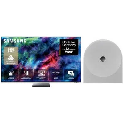 GMR75R95HAT 189 cm (75") Micro RGB Vision AI Smart TV schwarz inkl. Music Studio 5 HW-LS51H Wireless Lautsprecher weiß, 4K Ultra HD, LCD, 120 Hz