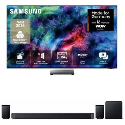 GMR75R95HAT 189 cm (75") Micro RGB Vision AI Smart TV schwarz inkl. HW-Q995GH Soundbar mit Subwoofer & Surround titanschwarz