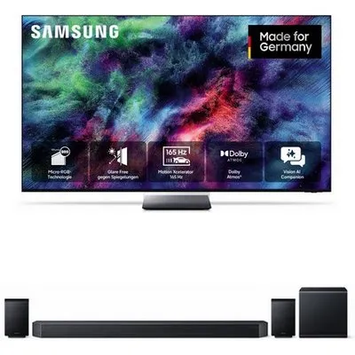 GMR65R95HAT 163 cm (65") Micro RGB Vision AI Smart TV schwarz inkl. HW-Q995GH Soundbar mit Subwoofer & Surround titanschwarz