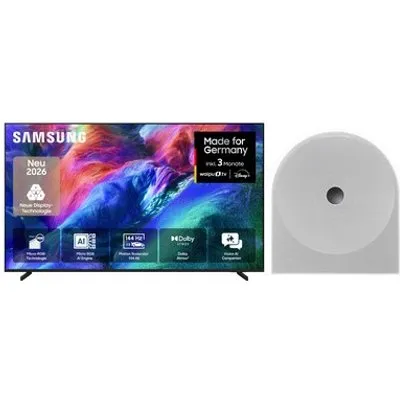 GMR75R85HAU 189 cm (75") Micro RGB Vision AI Smart TV schwarz inkl. Music Studio 5 HW-LS51H Wireless Lautsprecher weiß