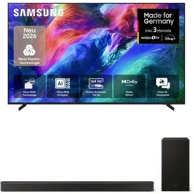 GMR65R85HAU 163 cm (65") Micro RGB Vision AI Smart TV schwarz inkl. HW-B760GF Soundbar mit Subwoofer