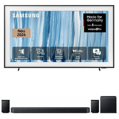 GQ75LS03HWU The Frame Pro (2026) 189 cm (75") Neo QLED Vision AI Smart TV schwarz inkl. HW-Q995GH Soundbar mit Subwoofer & Surround titanschwarz