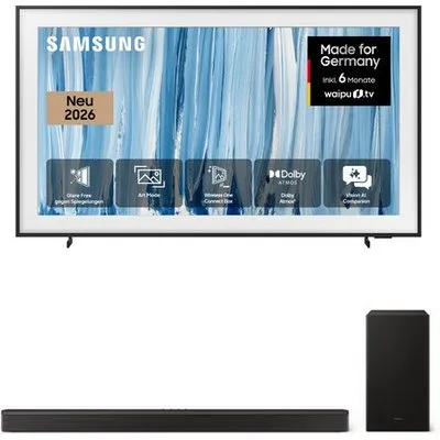 GQ65LS03HWU The Frame Pro (2026) 163 cm (65") Neo QLED Vision AI Smart TV schwarz inkl. HW-B760GF Soundbar mit Subwoofer
