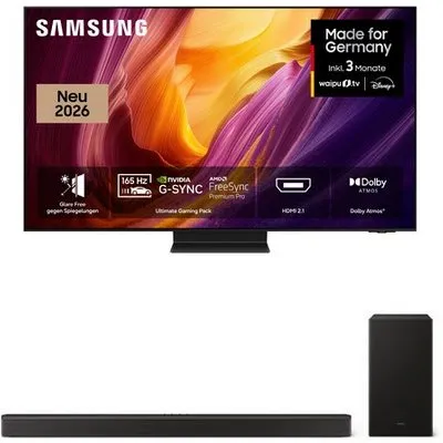 GQ65S95HFT 163 cm (65") OLED Vision AI Smart TV graphitschwarz inkl. HW-B760GF Soundbar mit Subwoofer
