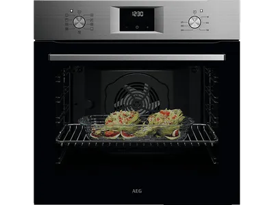 AEG 5000 SurroundCook® / Einbaubackofen / Aqua-Reinigungsfunktion / Edelstahl mit Antifingerprint OU5AB20ZSM