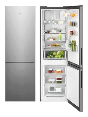 AEG 8000 Cooling 360° / Freistehende Kühl-Gefrierkombination / WiFi-Vernetzung / 1870 mm / 328 L / CustomFlex – flexibles Türablagesystem / NoFrost ORC8M321CX