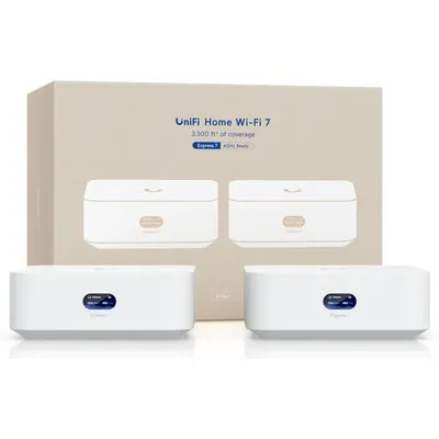 Ubiquiti Express 7  UniFi OS Console  2.3 Gbps IDS/IPS  1x 10 GbE  1x 2,5 GbE  30+ Devices  WIFI7  BE10600  2er Pack  UX7-2 (UX7-2)