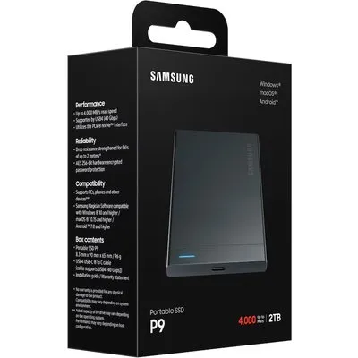 Samsung SSD P9 2TB Tiefschwarz USB-C (MU-PJ2T0G/WW)
