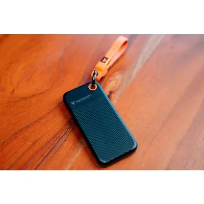 SSD 128GB, USB 3.2, Typ-C, Pocket, schwarz/orange (32435)