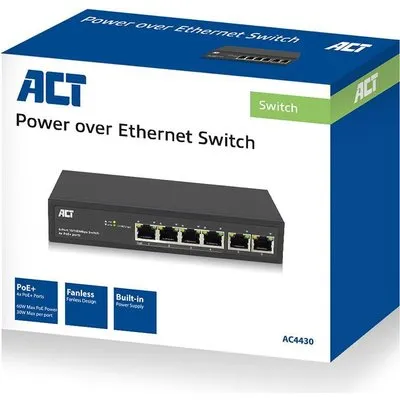ACT AC4430 Netzwerk-Switch Managed Fast Ethernet (10/100) Schwarz Power over Ethernet (PoE) (AC4430)