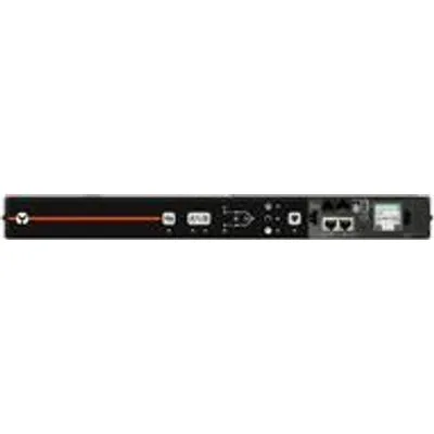 Vertiv Geist RTS, Monitored (Outlet Level), 1U, input (2) IEC60320 C14 power inlet 100-240V 10A or 15A, locking outputs (6)C13 (VA6U11A0)