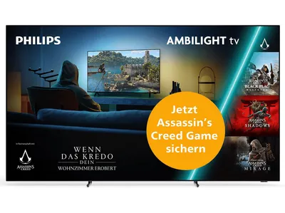 PHILIPS Ambilight TV 77OLED951/12 OLED (Flat, 77 Zoll / 194 cm, UHD 4K, SMART TV, Ambilight)