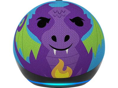 AMAZON Echo Dot (5. Generation, 2022) Kids, mit Alexa, Smart Speaker, Drachen Design