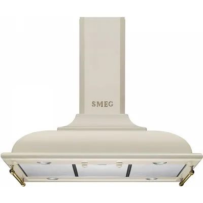 KCI 19 POE Insel-Dekor-Dunstabzugshaube creme antik