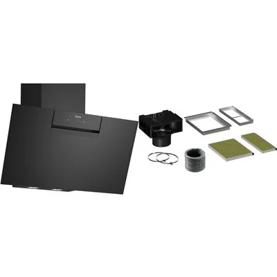 DLE85IFS Kopffrei-Dunstabzugshaube bestehend aus D85IFN1S0 + Z51KII1X6 schwarz