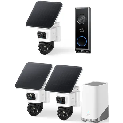 eufyCam S4 3‑Kamera‑Set und Tü