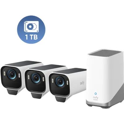 eufyCam S3 Pro 3‑Cam Kit und 1