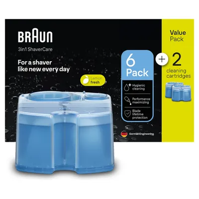 Braun CCR 6+2 Rasierer-Reinigungsstation Nachfüllkartuschen 6+2-Promopack (241595)