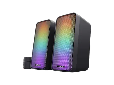 TRUST GXT611 Wezz beleuchtetes 2.0 RGB Lautsprecherset, Schwarz