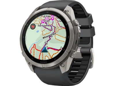 GARMIN FENIX 9 PRO - INREACH, 51 MM TITAN Smartwatch Titan Silikon, 26mm, Graphit/Schwarz