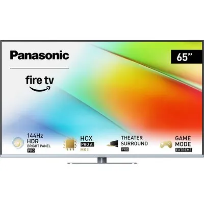 TV-65W93BE8 164 cm (65") LCD-TV mit Full Array LED-Technik silber, 4K Ultra HD, Smart-TV, 120 Hz, DVB-T2/DVB-C/DVB-S2, Sprachsteuerung
